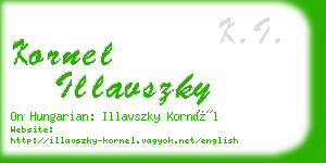 kornel illavszky business card